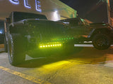 2019-2025 Wrangler JL Skid Plate w/ Integrated LED Emitters Yellow - View 9 | Dirty Garage