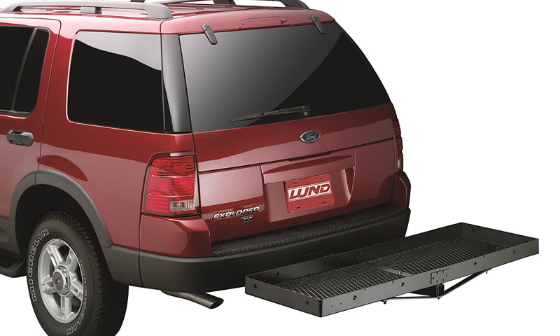 Universal 20" x 60" Basic Black Cargo Carrier For 2" Hitches - View 4 | Dirty Garage