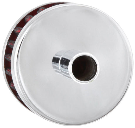 Universal Steel Base Chrome Top Crankcase Vent Filter 1/2in. Vent/2in. OD/1-1/2in. Height - View 5 | Dirty Garage