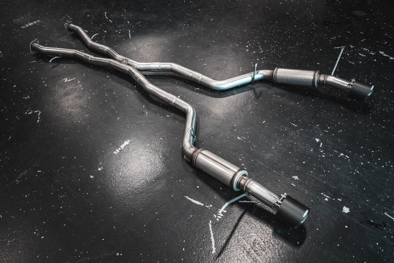 2018-2023 Durango SRT 6.4L Armor Pro T304 SS 3" Cat Back Exhaust Dual Rear Exit with CF Tips - View 5 | Dirty Garage