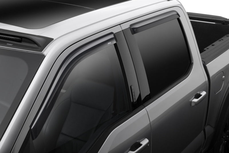 2015-2018 F-150 Supercrew Ventvisor Outside Mount Window Deflectors Smoke 4-Piece - View 3 | Dirty Garage