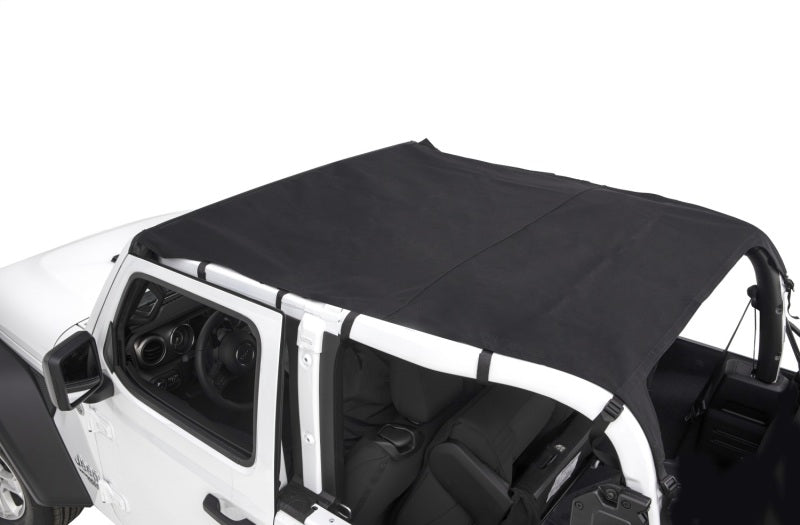Rugged Ridge Savannah Brief Top Diamond Black 10-18 Jeep Wrangler JL 2-Door - View 2 | Dirty Garage