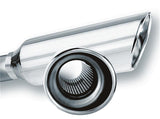 Borla 2.25in Inlet 4in Round Rolled Angle Cut Resonated x 13in Long Exhaust Tip - View 3 | Dirty Garage