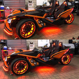 Universal LED Illuminated Wheel Rings ColorSHIFT - View 9 | Dirty Garage