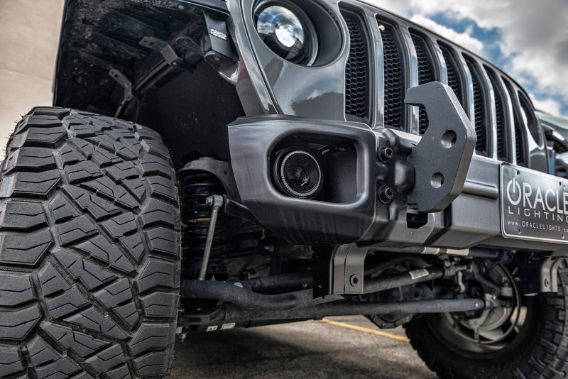 2018-2024 Wrangler Gladiator Sport High Performance LED Fog Lights White - View 12 | Dirty Garage