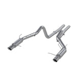 2011-2014 Mustang GT 5.0L Dual Split Rear Race Version 3" Cat Back Exhaust System - View 5 | Dirty Garage