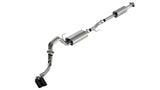 Borla F-150 2021 5.0L 4dr CC SB EC STB Lariat/KR/Pltnm/LTD 3/2.25 DSE Cat-Back Touring BLK CHR Tips - View 4 | Dirty Garage