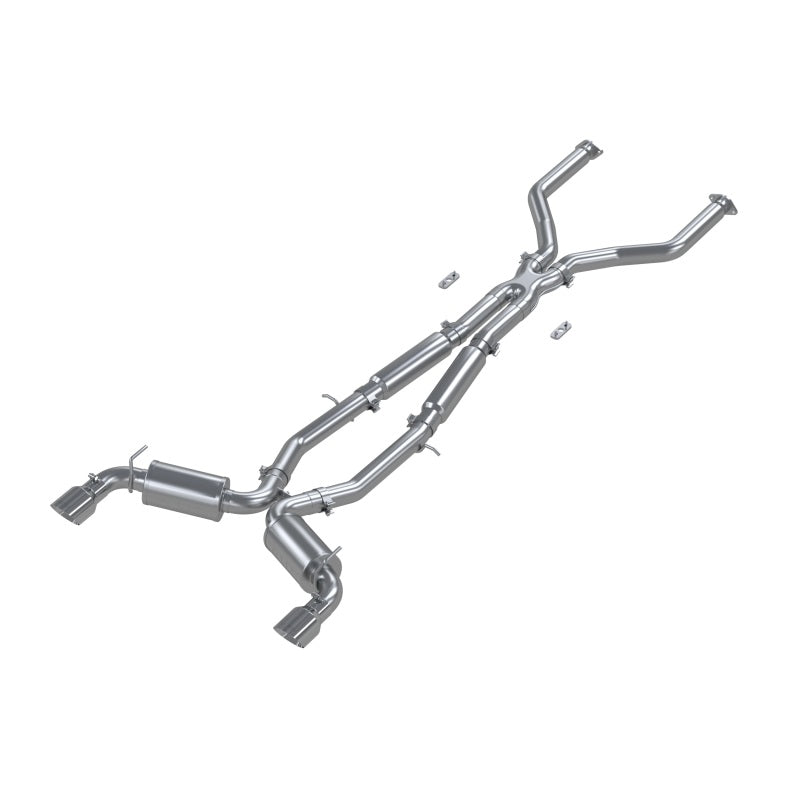 2017-2024 Q60 3.0L 3" Cat-Back Dual Split Rear Street Version w 4.5" OD Tips | Dirty Garage