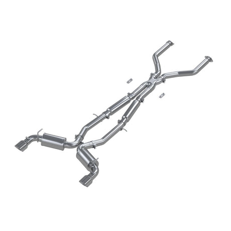 2017-2024 Q60 3.0L 3" Cat-Back Dual Split Rear Street Version w 4.5" OD Tips | Dirty Garage