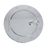 Rugged Ridge 07-18 Jeep Wrangler JK Stainless Steel Locking Gas Cap Door - View 2 | Dirty Garage