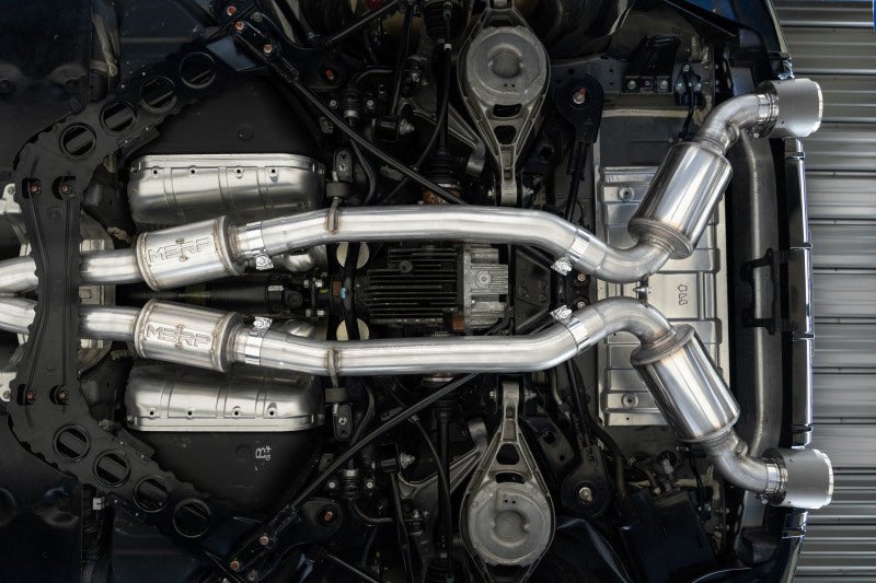 2023-2024 Nissan Z 3.0L Armor Pro T304 Stainless Steel 3" Cat Back Dual Rear Exit 5" OD CF Tip - View 2 | Dirty Garage