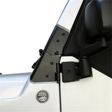 Rugged Ridge 97-06 Jeep Wrangler TJ Black Windshield Hinges - View 3 | Dirty Garage