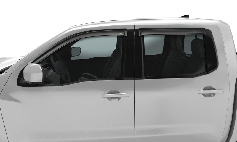 2022 Frontier Crew Cab Ventvisor Window Deflectors Smoke 4-Piece - View 7 | Dirty Garage