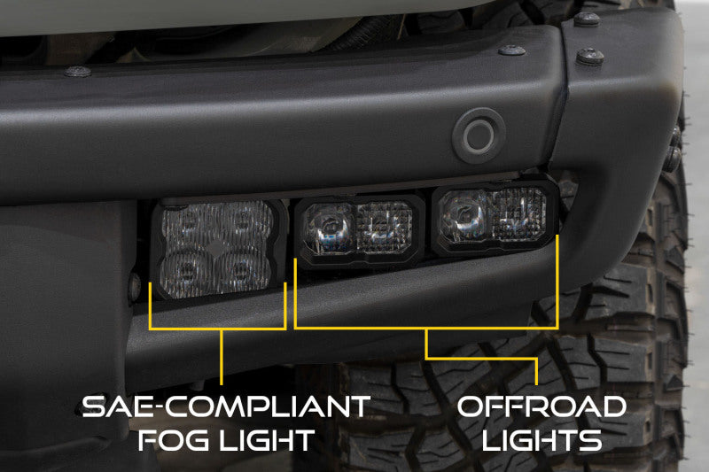 2021-2025 Bronco Stage Series Pro Yellow  Fog Pocket Kit - View 3 | Dirty Garage