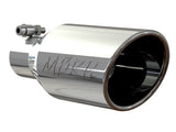 Universal 4.5" OD Angle Rolled End Tip 2.5" Inlet 11" Length T304 - View 3 | Dirty Garage