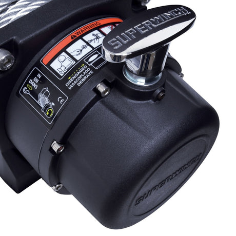 Universal 9500 LB 12V DC Tiger Shark Winch w/ Synthetic Black Rope - View 20 | Dirty Garage