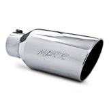 Universal Tip 8" OD Rolled End 5" Inlet 18" Length T304 - View 3 | Dirty Garage
