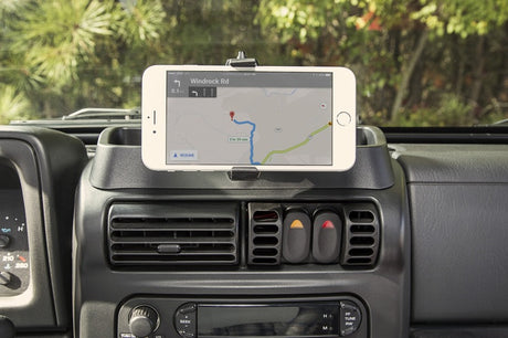 Rugged Ridge Dash Multi-Mount W/Phone Holder 97-06 Jeep Wrangler - View 5 | Dirty Garage