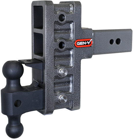 Gen-Y Mega Duty 3in Shank 6in Offset Drop 32K Hitch w/GH-0161 Dual-Ball/GH-0162 Pintle Lock - View 2 | Dirty Garage