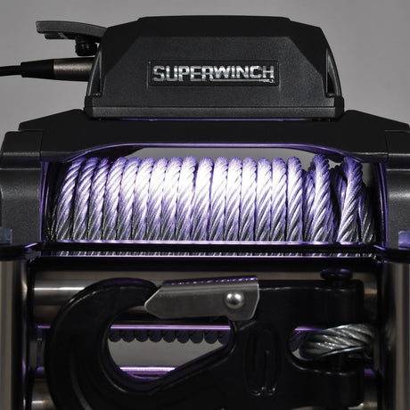 Universal 10k LB 12V DC SX10 Winch w/ Steel Wire Graphite Rope - View 10 | Dirty Garage