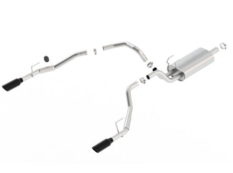 Borla 09-17 Ram 1500 5.7L V8 5in Single Tip Black Chrome Cat-Back Touring Exhaust Through Bumper - View 5 | Dirty Garage