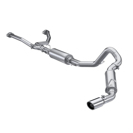 2022 Tundra 3.5"L Dual Cat-back 4" Single Side Exit Rolled Tip Aluminized Steel | Dirty Garage
