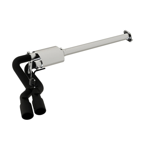 2015-2016 F-150 3" Cat Back Single Side Pre-Axle Dual Exit Black Coated - View 4 | Dirty Garage