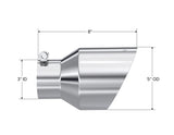 Universal T304 Stainless Steel Tip 3" ID 5" OD 8" Length Angle Cut Dual Wall - View 4 | Dirty Garage