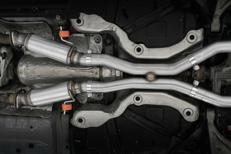 2012-2024 Grand Cherokee SRT 6.4L 3" Dual Rear Exit Aluminized Catback Exhaust T304 Tips - View 3 | Dirty Garage