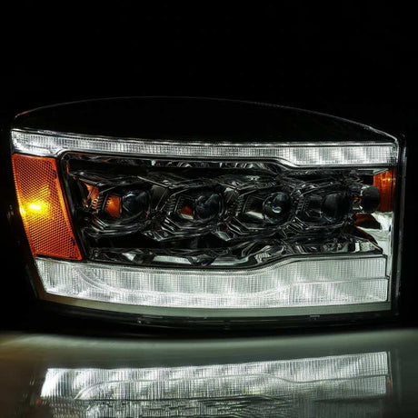2006-2008 Ram HD Nova-Series LED Projector Chrome Headlights Sequential Signal DRL Amber LED - View 6 | Dirty Garage