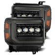 2014-2018 GM HD Nova-Series LED Projector Alpha-Black Headlights Active Light Sequential Signal DRL | Dirty Garage
