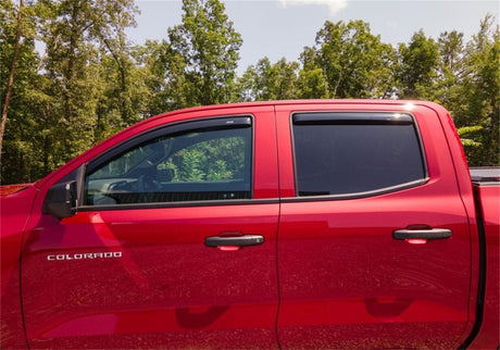 2023 GM Colorado In-Channel Ventvisor Low Profile Deflectors Smoke 4-Piece - View 2 | Dirty Garage