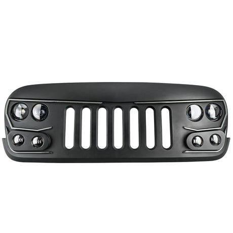 2007-2018 JK Wrangler VECTOR Series Full LED Grille - View 4 | Dirty Garage
