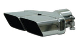 Universal 8" x 2.375" ID Rectangle Tip T304 8.25" Length 2.5" OD Inlet - View 4 | Dirty Garage