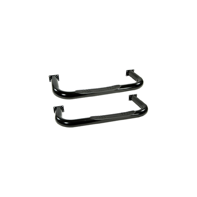 Rugged Ridge 3in Round Tube Side Steps Black 76-83 CJ5 - View 2 | Dirty Garage