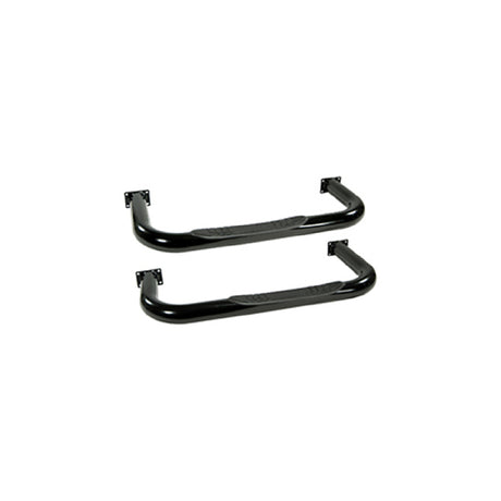 Rugged Ridge 3in Round Tube Side Steps Black 76-83 CJ5 - View 2 | Dirty Garage