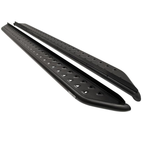 2019-2026 GM 1500/HD Crew Cab Outlaw Series Black Nerf Step Bars - View 10 | Dirty Garage