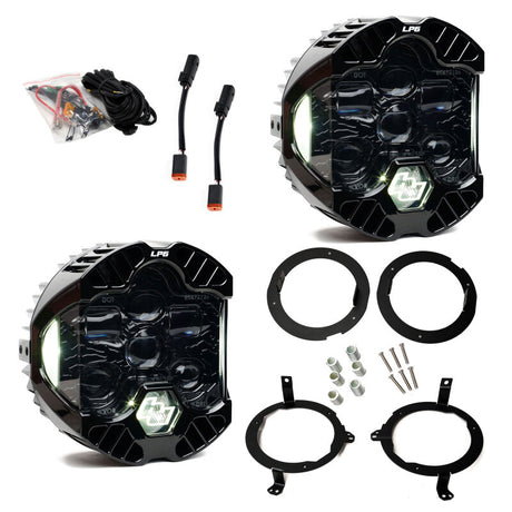 2018-2025 Wrangler JL Gladiator JT LP6 LED Headlight Kit Clear - View 2 | Dirty Garage