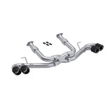 2020-2023 GM Corvette 3" Cat Back Quad Split Rear Exit Carbon Fiber Tips | Dirty Garage