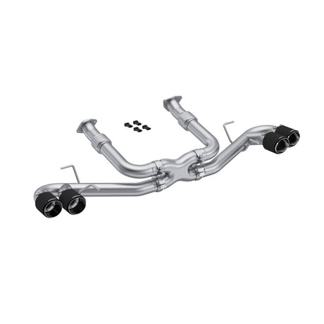2020-2023 GM Corvette 3" Cat Back Quad Split Rear Exit Carbon Fiber Tips | Dirty Garage