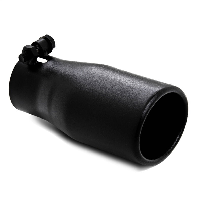 Universal Tip 2.5" OD Oval End 3.75" Inlet 10" Length Black Finish - View 3 | Dirty Garage