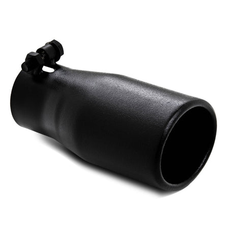 Universal Tip 2.5" OD Oval End 3.75" Inlet 10" Length Black Finish - View 3 | Dirty Garage