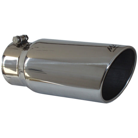 Universal 5 OD Angled Rolled End 4" Inlet 12" Length Tip - View 4 | Dirty Garage