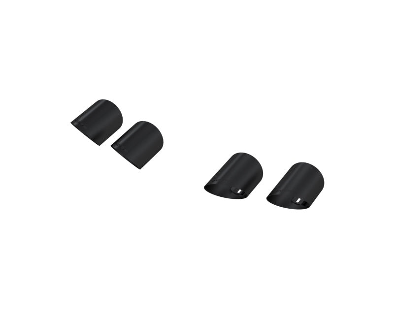 20015-2024 Mustang T304 SS 4" OD 6.5" Quad Tip Cover Kit Black Tip | Dirty Garage