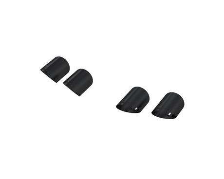 20015-2024 Mustang T304 SS 4" OD 6.5" Quad Tip Cover Kit Black Tip | Dirty Garage