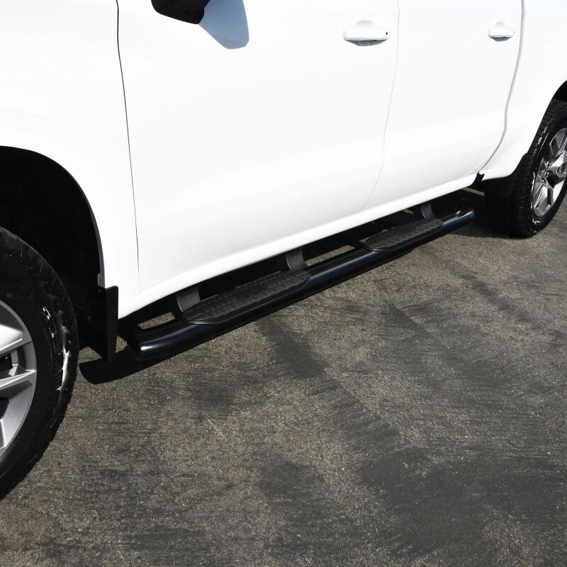 Westin 2019 Chevrolet Silverado/Sierra 1500 Crew Cab Non LD PRO TRAXX 5 Oval Nerf Step Bars - Black - View 6 | Dirty Garage