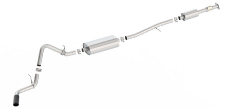 Borla S-Type Cat-Back 19-20 Chevrolet Silverado Side Exit Exhaust - Black Chrome Tip | Dirty Garage