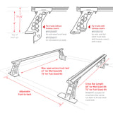 Go Rhino 15-22 Ford F-150 / 07-21 Toy. Tundra XRS Cross Bars Kit - Tex Blk (Attch Tonneau Cvr T-Trk) - View 16 | Dirty Garage