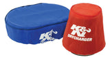 Universal Round Tapered Drycharger Air Filter Wrap Red 7.5in Base ID/4.5in Top ID/6in Height - View 3 | Dirty Garage