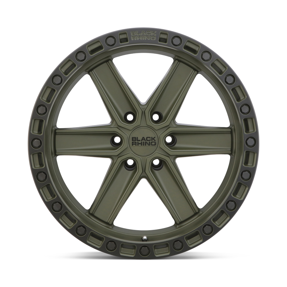 Black Rhino Henderson Olive Drab Green w/ Black Ring Wheel | Dirty Garage